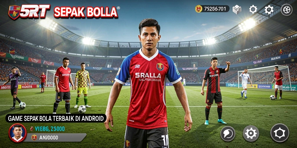 Tampilkan gameplay sepak bola yang mendebarkan di 5RT.
