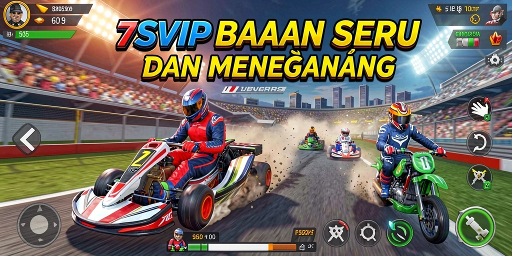 Tampilan menarik dari gameplay balapan di 7SVIP.