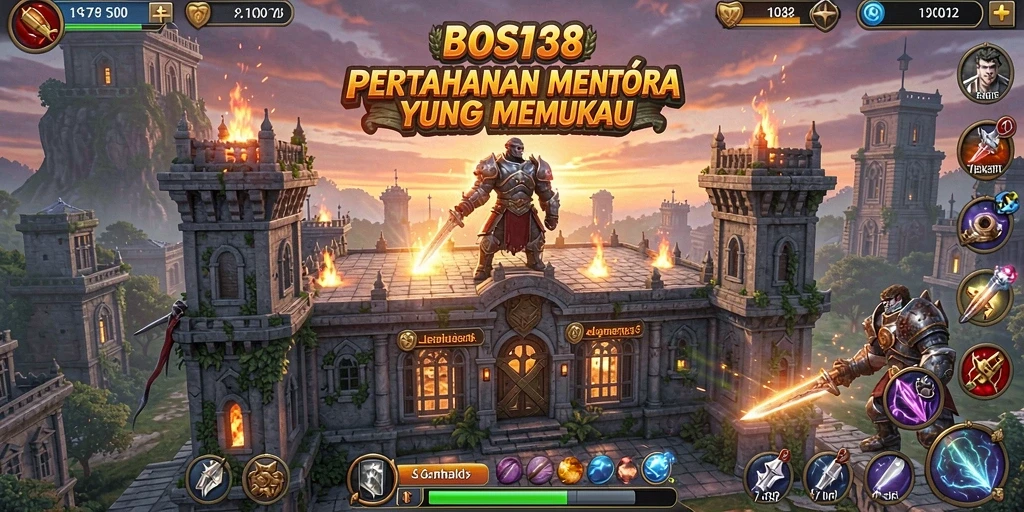 Tangkapan layar gameplay Tower Defense BOS138 dengan aksi seru yang menegangkan.