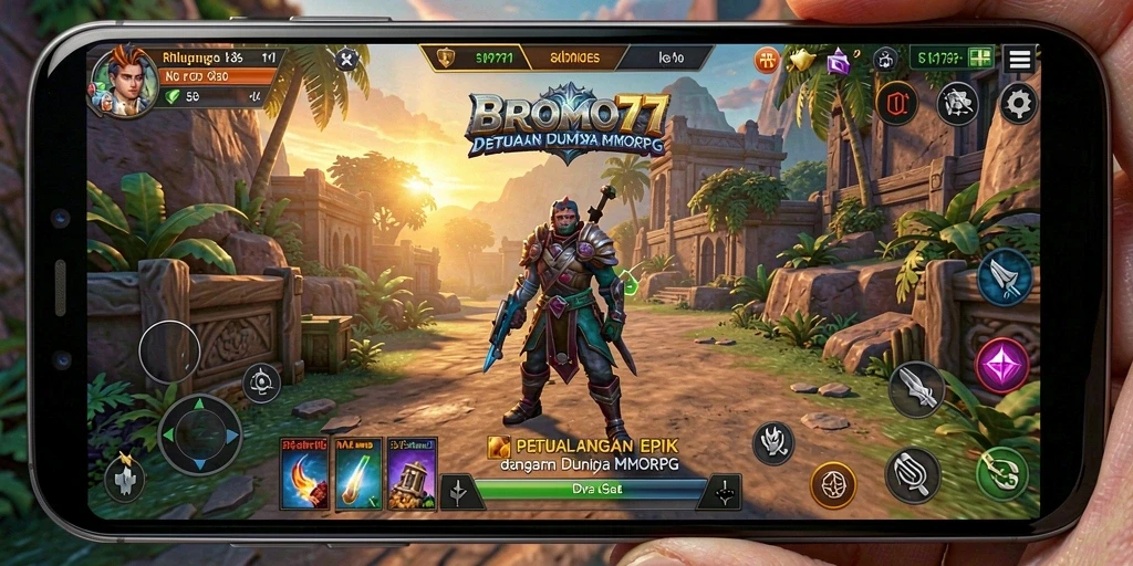 Tampilan gameplay BROMO77 yang mendebarkan dalam dunia MMORPG.