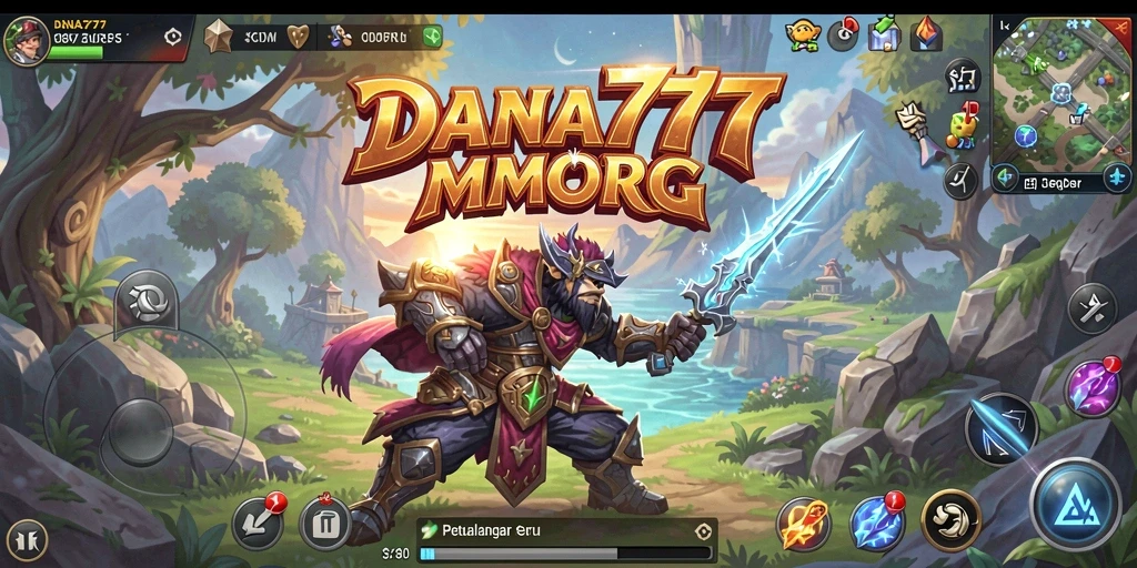 Screenshot gameplay DANA777 menampilkan aksi pertempuran seru di dunia MMORPG.