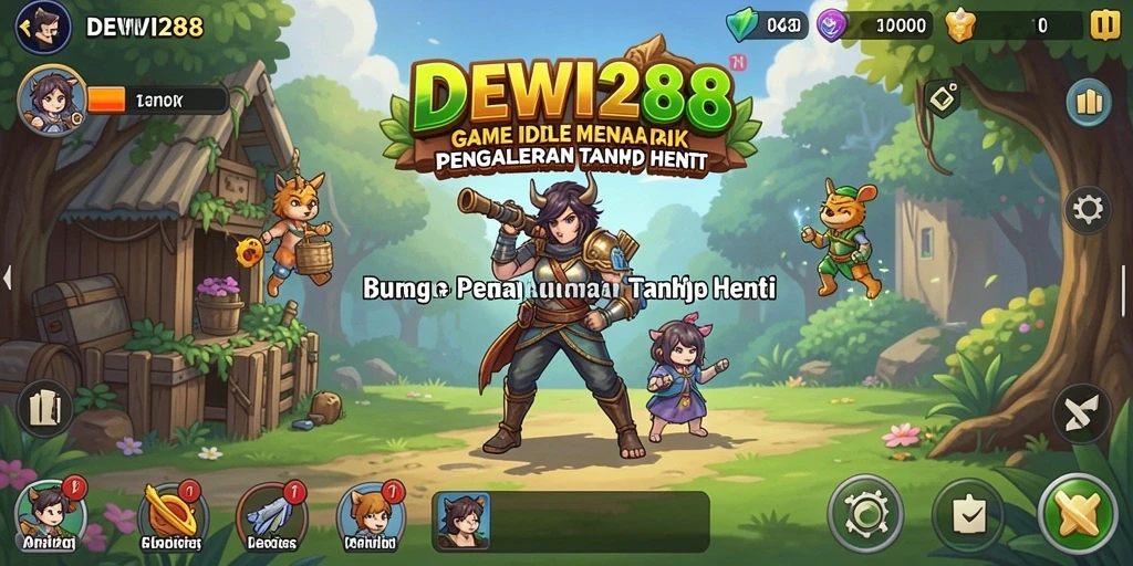 Tampilan gameplay menarik dari DEWI288 dengan elemen Idle yang menghibur.