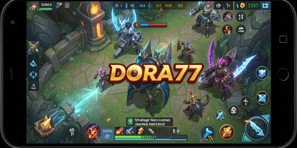 Tampilan gameplay DORA77 yang menarik dengan grafis memukau.