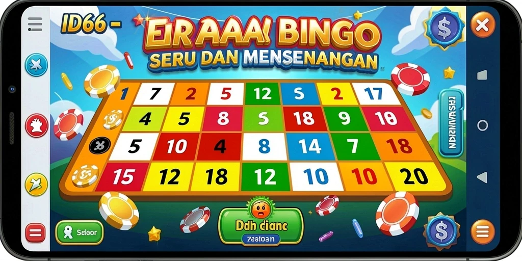 Screenshot gameplay Bingo ID66 yang penuh warna dan interaktif.