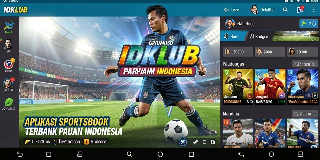 Tampilan gameplay IDKLUB dengan opsi taruhan olahraga.