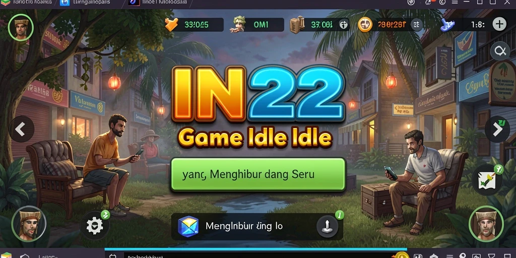 Tampilan gameplay IN22 menampilkan mekanisme pengumpulan sumber daya yang menarik.