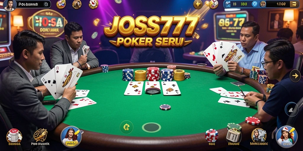 Tampilan menarik saat bermain poker di JOSS777.