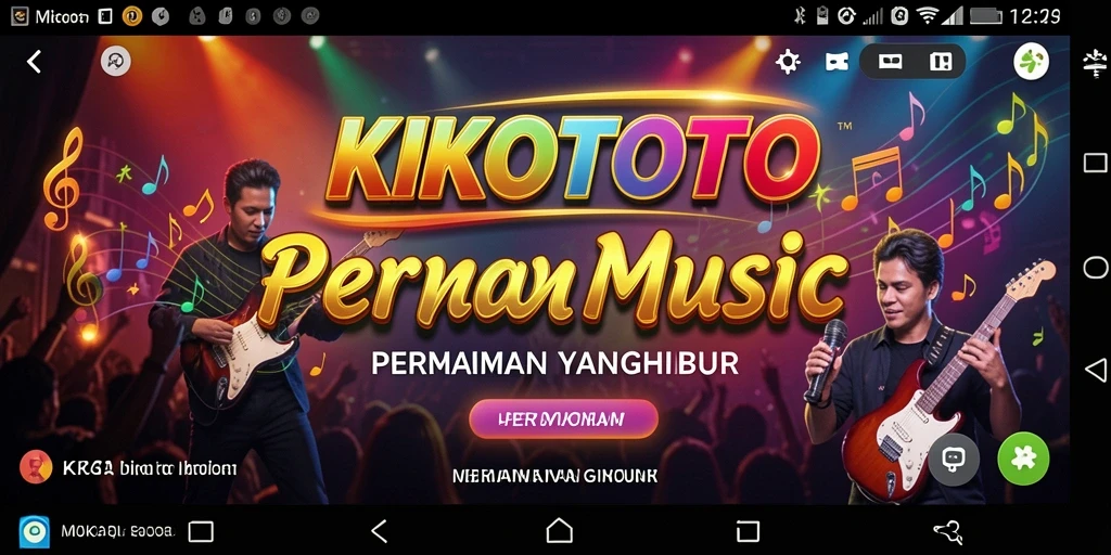 Screenshot gameplay KIKOTOTO menampilkan interaksi seru pemain dengan musik.