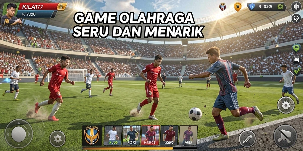 Screenshot gameplay KILAT77 memperlihatkan momen seru dalam pertandingan olahraga.