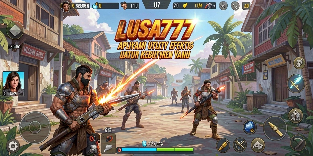 Tampilan utama LUSA777 menunjukkan fitur-fitur Utility dan antarmuka yang ramah pengguna.