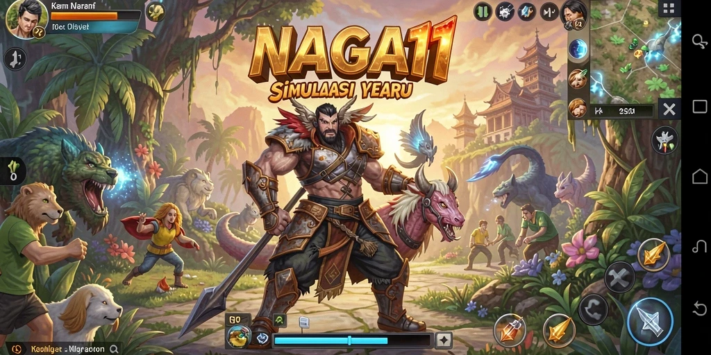 Tampilan gameplay menarik di dunia NAGA11 yang luas.