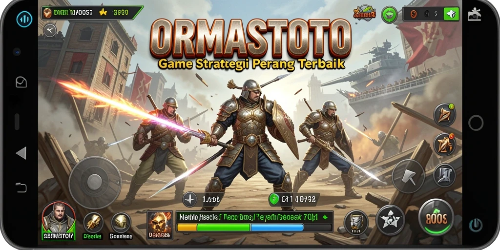 Tampilan gameplay ORMASTOTO dengan pertempuran yang mendebarkan.
