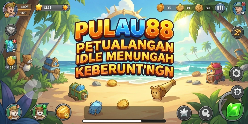 Tampilan gameplay PULAU88 dengan pemandangan pulau yang menakjubkan.