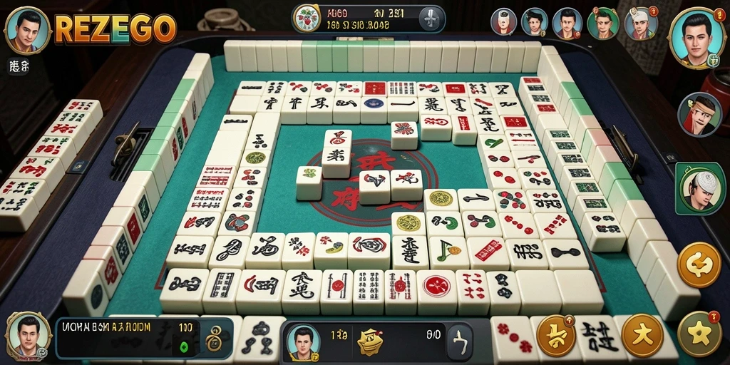 Screenshot gameplay REZEGO menampilkan tantangan Mahjong yang seru.