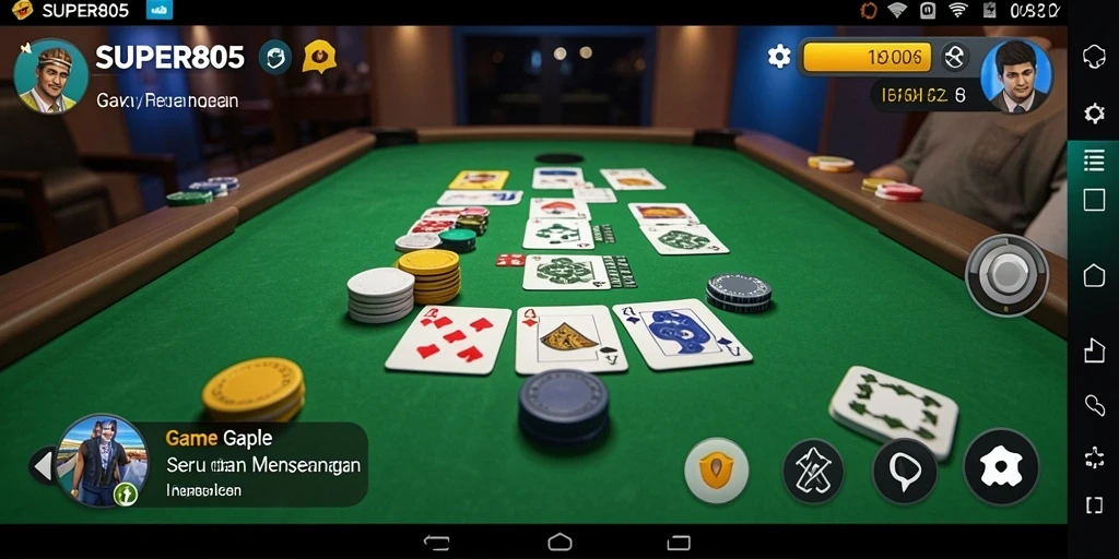 Tampilan gameplay Gaple yang menarik di SUPER805.