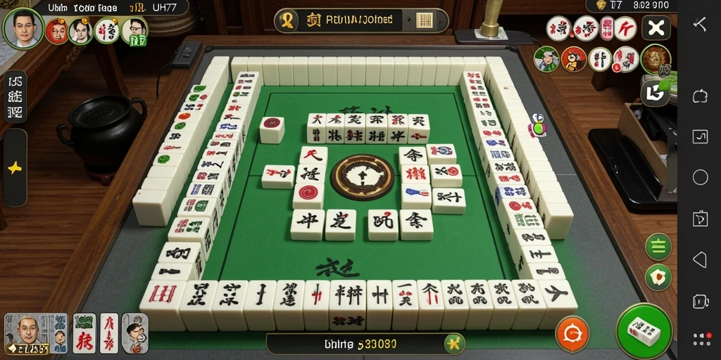 Tampilan gameplay UH77 yang seru dan menantang di Mahjong.