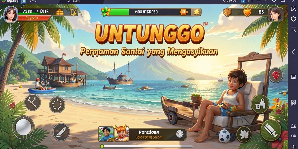 Tampilan gameplay UNTUNGGO yang seru dan menyenangkan.