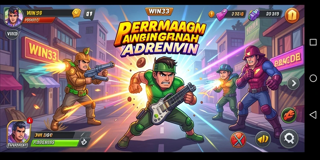 Screenshot <strong>WIN33</strong> menampilkan karakter yang beraksi dalam gameplay Arcade yang seru.