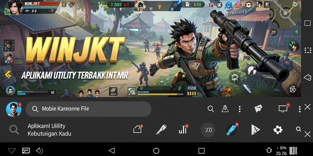 Tampilan antarmuka aplikasi WINJKT yang modern dan intuitif.